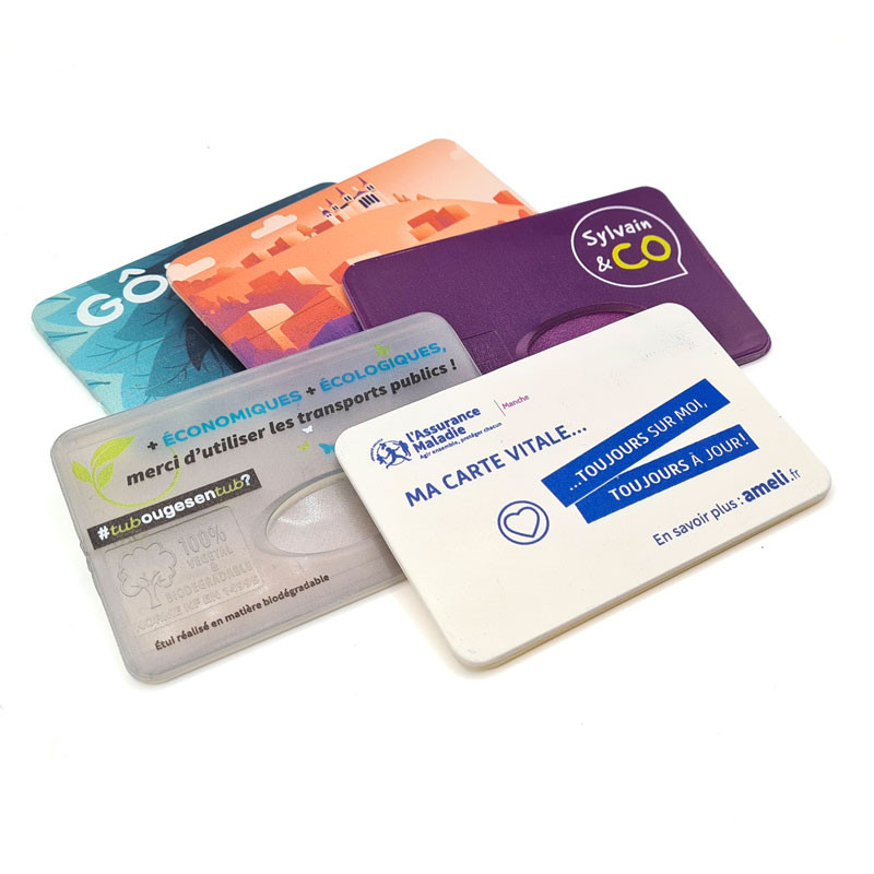 Etui-carte biodégradable 100% origine végétale personnalisé (lot de 100)