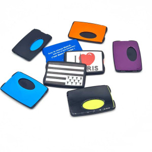 Custom rigid card holder with storage | Sogedex