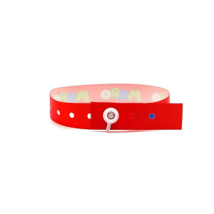 Custom Printed Satin Fabric Wristbands – Plastic Snap Fastener (pack of 100)