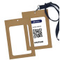 A6 badge holder double-window in cardboard (set of 100)