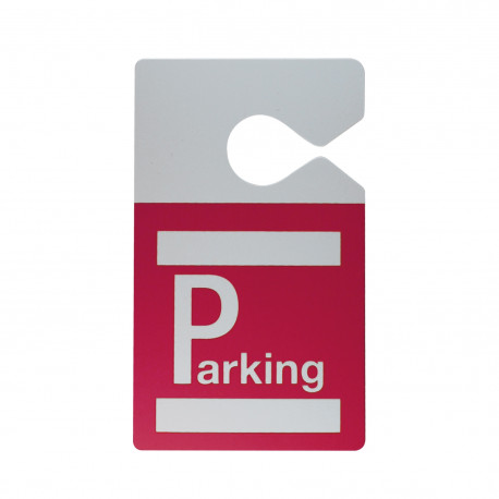"Parking" pre-printed rear-view mirror hanger (pack of 100)