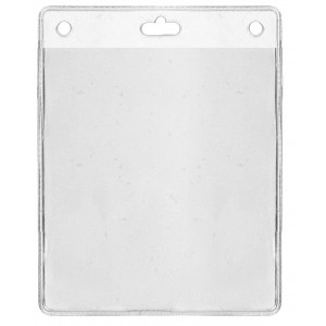 Flexible badge holder for 86 x 101 mm badges