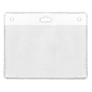 Card holder for 105 x 70 mm badges w/ round & oblong perforations (pack of 100)