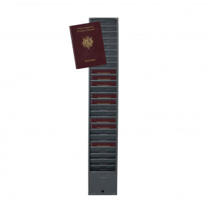 Wall rack for 25 passports