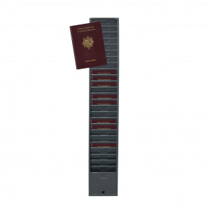 Wandregal aus Metall für 25 Pässe - Einfaches Sortieren |Sogedex
