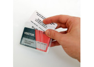 Clear badge holder for 2 cards - landscape - IDS38 (pack of 100)