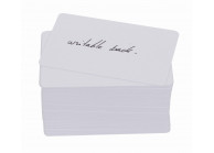 Pack of 100 PVC white cards w/ write on panel pack (thickness 0.50mm)