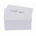 Pack of 100 PVC white cards w/ write on panel pack (thickness 0.50mm)