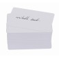 Lot de 100 cartes à imprimer PVC blanches / verso panneau d'écriture (ép. 0,5 mm)