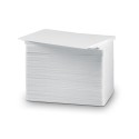 Pack of 100 PVC white cards w/ write on panel pack (thickness 0.50mm)