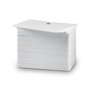 Cartes à imprimer perforées en PVC blanc. Prêt-à-l'emploi | Sogedex