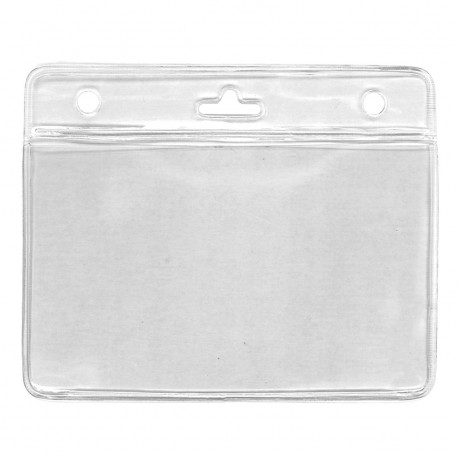 Clear badge holder for 2 cards - landscape - IDS38 (pack of 100)