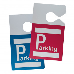 Badge parking avec accroche rétroviseur - IDS75 (lot de 100)