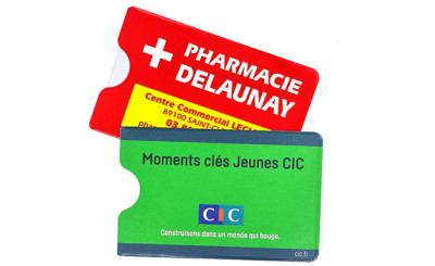 Étui-carte personnalisé et protège-carte publicitaire