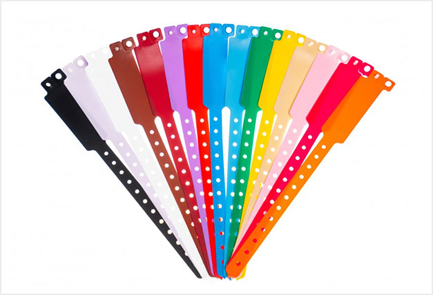 Armbänder für Veranstaltungen personalisierbar wasserfest 10 Marineblau Vinyl Kunststoff