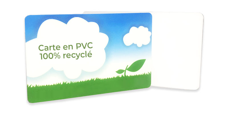 Carte PVC 100% recyclé