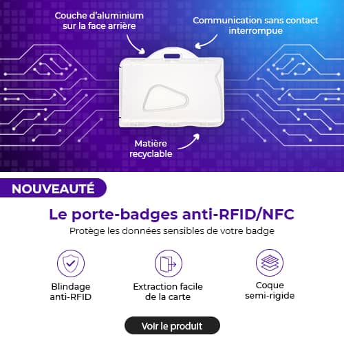 Porte-badge anti-RFID/NFC semi-rigide 