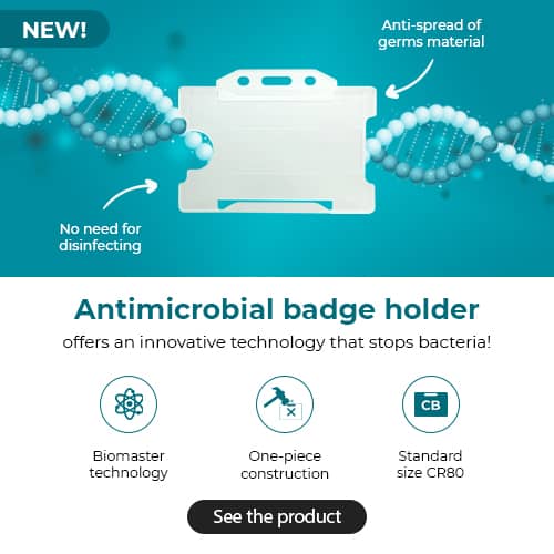 Antimicrobial badge holder - Transparent – Landscape