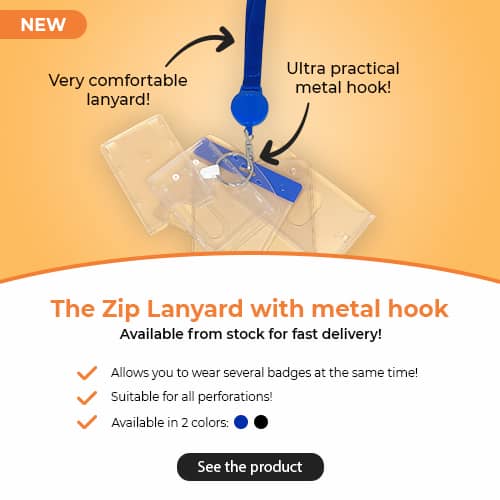 Zip Lanyard with metal hook